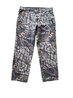 Vintage Diamond Cut Realtree Camo Jeans Mens 38x30 Hunting Pants Mossy Oak